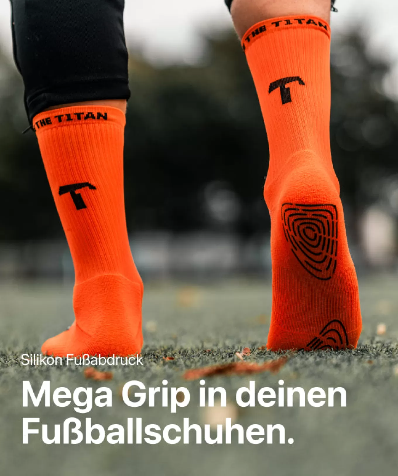 New T1TAN Grip Socks - Orange