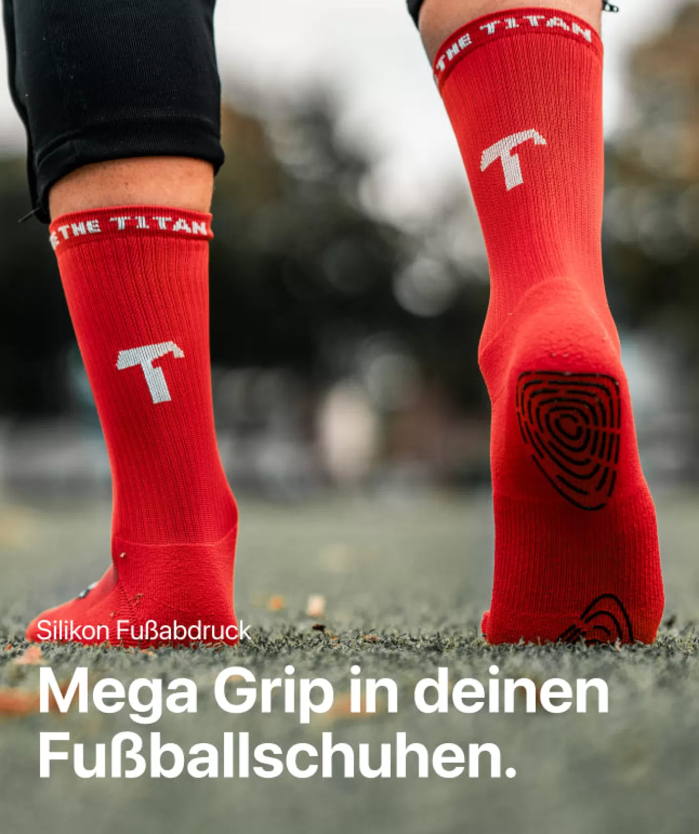 New T1TAN Grip Socks - Rot