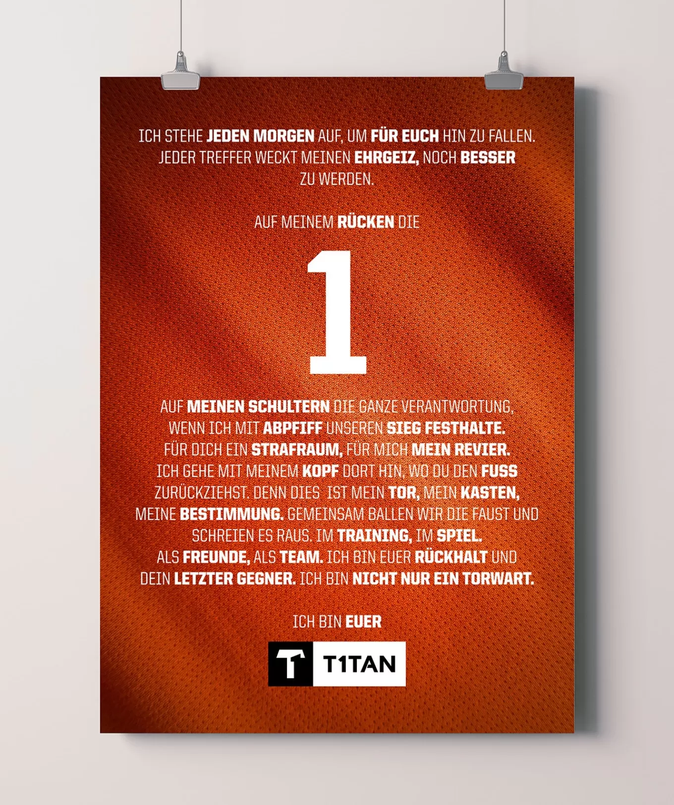 Sale T1TAN Torwart-Manifest Poster
